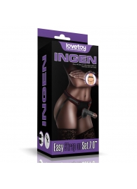 Женский темнокожий страпон Easy Strapon Set 7 Inch - 18 см. - Lovetoy - купить с доставкой в Волгодонске