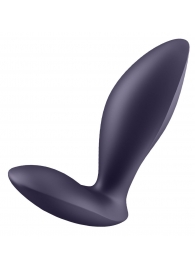 Фиолетовый анальный вибростимулятор Power Plug - Satisfyer - в Волгодонске купить с доставкой