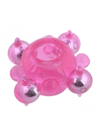 Эрекционное кольцо c бусинками - Toyfa Basic - в Волгодонске купить с доставкой