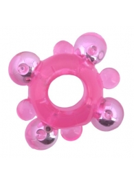 Эрекционное кольцо c бусинками - Toyfa Basic - в Волгодонске купить с доставкой