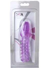 Фиолетовая насадка, удлиняющая половой член - 13,5 см. - Toyfa Basic - в Волгодонске купить с доставкой