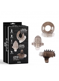 Набор из 3 дымчатых эрекционных колец с вибрацией Teasers Ring Kit - Chisa - в Волгодонске купить с доставкой