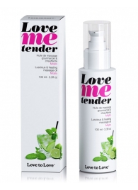 Съедобное согревающее массажное масло Love Me Tender Mojito с ароматом мохито - 100 мл. - Love to Love - купить с доставкой в Волгодонске