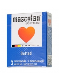 Презервативы с пупырышками Masculan Dotted - 3 шт. - Masculan - купить с доставкой в Волгодонске