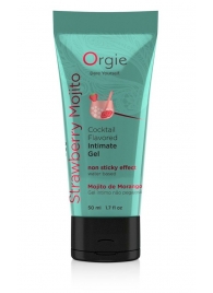 Съедобный интимный гель Orgie Lube Tube Cocktail Strawberry Mojito - 50 мл. - ORGIE - купить с доставкой в Волгодонске