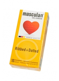 Презервативы с колечками и пупырышками Masculan Ribbed+Dotted - 10 шт. - Masculan - купить с доставкой в Волгодонске