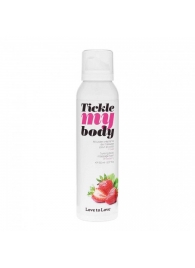 Массажная хрустящая пенка Tickle My Body Strawberry с ароматом клубники - 150 мл. - Love to Love - купить с доставкой в Волгодонске