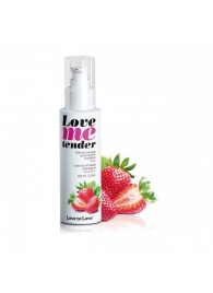 Съедобное согревающее массажное масло Love Me Tender Strawberry с ароматом клубники - 100 мл. - Love to Love - купить с доставкой в Волгодонске