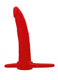 Красная насадка на пенис для двойного проникновения Black Red - 16,5 см. - ToyFa - купить с доставкой в Волгодонске