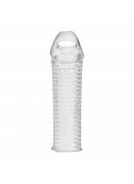 Текстурированная насадка на пенис Clear Textured Penis Enhancing Sleeve Extension - 16,5 см. - BlueLine - в Волгодонске купить с доставкой