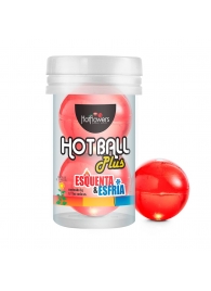 Лубрикант на масляной основе Hot Ball Plus с охлаждающе-разогревающим эффектом (2 шарика по 3 гр.) - HotFlowers - купить с доставкой в Волгодонске