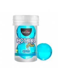 Лубрикант на масляной основе Hot Ball Plus с охлаждающим эффектом (2 шарика по 3 гр.) - HotFlowers - купить с доставкой в Волгодонске