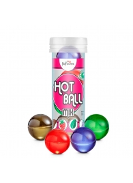 Ароматизированный лубрикант Hot Ball Mix на масляной основе (4 шарика по 3 гр.) - HotFlowers - купить с доставкой в Волгодонске