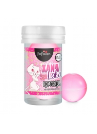 Лубрикант на силиконовой основе с эффектом вибрации Xana Loka Hot Ball (2 шарика по 3 гр.) - HotFlowers - купить с доставкой в Волгодонске