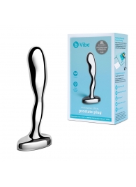 Стальной стимулятор простаты Stainless Steel Prostate Plug - 11,5 см. - b-Vibe - в Волгодонске купить с доставкой
