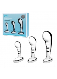 Набор из 3 стальных стимуляторов простаты Stainless Steel P-spot Training Set - b-Vibe - в Волгодонске купить с доставкой