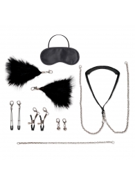 Большой эротический набор из 12 предметов Interchangeable Collar   Nipple Clips Set - Lux Fetish - купить с доставкой в Волгодонске