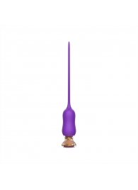 Фиолетовый тонкий стимулятор Nipple Vibrator - 23 см. - I-MOON - купить с доставкой в Волгодонске