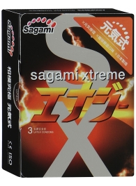 Презервативы Sagami Xtreme ENERGY с ароматом энергетика - 3 шт. - Sagami - купить с доставкой в Волгодонске