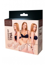 Набор из 3 мастурбаторов The Girl Next Door Tina - Dream Toys - в Волгодонске купить с доставкой
