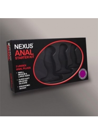 Набор из 3 массажеров простаты чёрного цвета NEXUS ANAL STARTER KIT - Nexus Range - в Волгодонске купить с доставкой