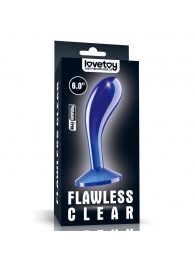Синяя анальная втулка Flawless Clear Prostate Plug 6.0 - 15 см. - Lovetoy - в Волгодонске купить с доставкой