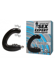 Чёрный массажёр простаты серии Sex Expert - Sex Expert - в Волгодонске купить с доставкой