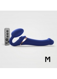 Синий безремневой страпон Multi Orgasm Size M с клиторальной стимуляцией - Strap-on-me - купить с доставкой в Волгодонске