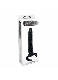 Чёрная насадка-фаллос для двойного проникновения INFLATABLE DILDO SLIM DONG  - 13,5 см. - Toyz4lovers - в Волгодонске купить с доставкой
