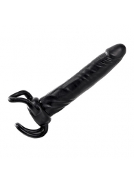 Чёрная насадка-фаллос для двойного проникновения INFLATABLE DILDO SLIM DONG  - 13,5 см. - Toyz4lovers - в Волгодонске купить с доставкой