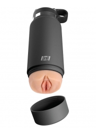 Серый мастурбатор в виде бутылки F*ck Flask - Pipedream - в Волгодонске купить с доставкой