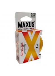 Презервативы анатомической формы Maxus Sensual - 3 шт. - Maxus - купить с доставкой в Волгодонске