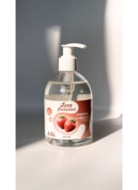 Лубрикант на водной снове Love Protection Strawberry с ароматом клубники - 300 мл. - Lola Games - купить с доставкой в Волгодонске