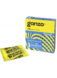 Классические презервативы с обильной смазкой Ganzo Classic - 3 шт. - Ganzo - купить с доставкой в Волгодонске