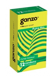 Ультратонкие презервативы Ganzo Ultra thin - 12 шт. - Ganzo - купить с доставкой в Волгодонске