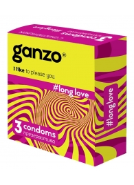 Презервативы с анестетиком для продления удовольствия Ganzo Long Love - 3 шт. - Ganzo - купить с доставкой в Волгодонске
