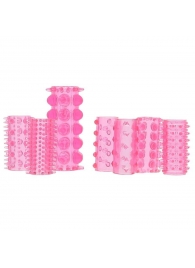Набор из 7 розовых насадок на пенис ONE-A-DAY PENIS SLEEVES PINK - Seven Creations - в Волгодонске купить с доставкой