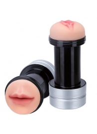 Двусторонний мастурбатор REALSTUFF 2 IN 1 HUMMER MOUTH   VAGINA - ротик и вагина - Dream Toys - в Волгодонске купить с доставкой