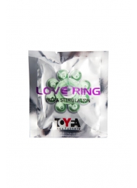 Зеленое эрекционное кольцо-цветок - Toyfa Basic - в Волгодонске купить с доставкой