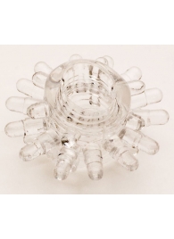 Прозрачное гелевое эрекционное кольцо с шипиками - Toyfa Basic - в Волгодонске купить с доставкой