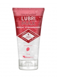 Интимный гель-смазка на водной основе Lubrimax Magic Strawberry - 75 мл. - ИнтелБИО - купить с доставкой в Волгодонске