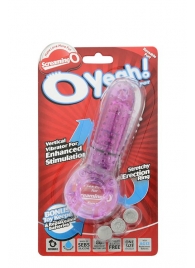 Фиолетовое эрекционное кольцо с вибрацией и пальчиком OYEAH PURPLE - Screaming O - в Волгодонске купить с доставкой