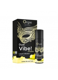 Съедобный жидкий вибратор Dual Vibe! со вкусом лимонного джина с тоником - 15 мл. - ORGIE - купить с доставкой в Волгодонске