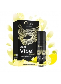 Съедобный жидкий вибратор Dual Vibe! со вкусом лимонного джина с тоником - 15 мл. - ORGIE - купить с доставкой в Волгодонске