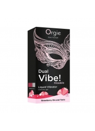 Съедобный жидкий вибратор Dual Vibe! со вкусом клубничного джина с тоником - 15 мл. - ORGIE - купить с доставкой в Волгодонске