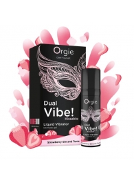 Съедобный жидкий вибратор Dual Vibe! со вкусом клубничного джина с тоником - 15 мл. - ORGIE - купить с доставкой в Волгодонске