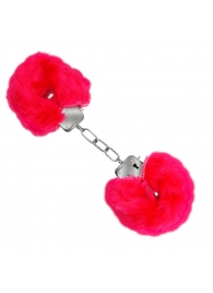 Красные меховые наручники Love с ключиками - Baile - купить с доставкой в Волгодонске