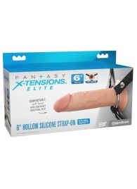 Полый страпон на ремнях 6’’ Hollow Silicone Strap-on - Pipedream - купить с доставкой в Волгодонске