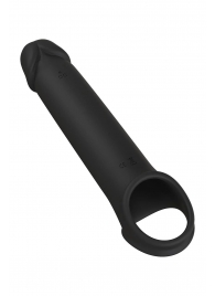 Черная насадка-удлинитель с вибрацией Vibrating Extender With Remote - Dream Toys - в Волгодонске купить с доставкой