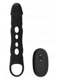 Черная насадка-удлинитель Vibrating Extender With Remote с вибрацией - Dream Toys - в Волгодонске купить с доставкой
